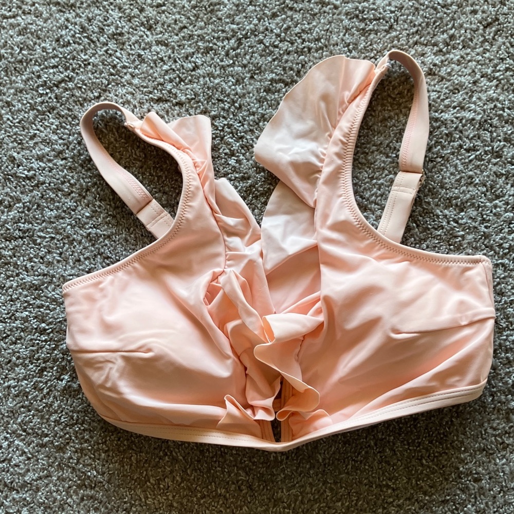 Women's Pink Ruffled Intimate Bra